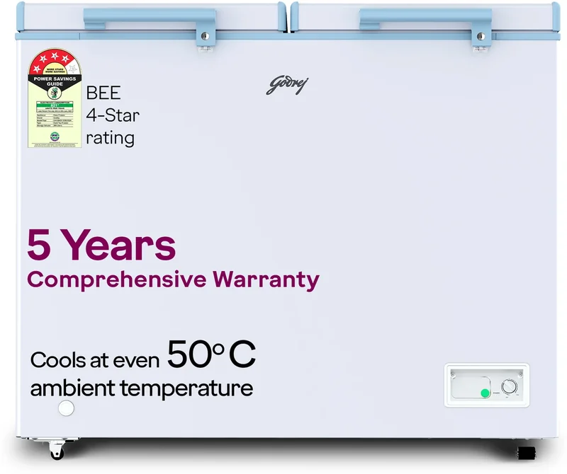 Godrej DH ESNCH 325E 2HCLP RW 302 L Double Door Deep Freezer