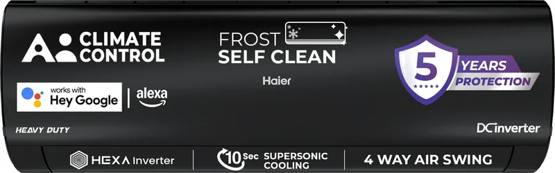 Haier HSU19K-PZAIB5BN-INV 1.6 Ton 5 Star 2025 Inverter Split AC
