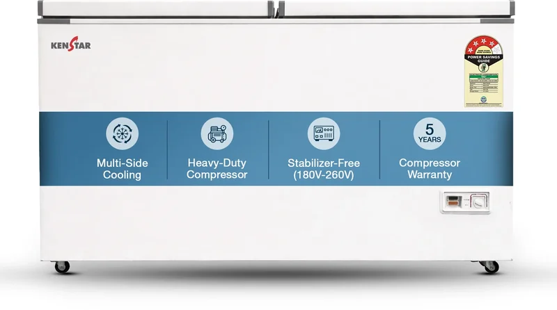 Kenstar 400VCF4DDKS26W 429 L Double Door Deep Freezer