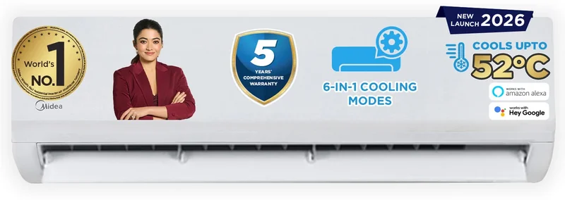 Midea MAI12SR5R36W0 1 Ton 5 Star 2026 Inverter Split AC