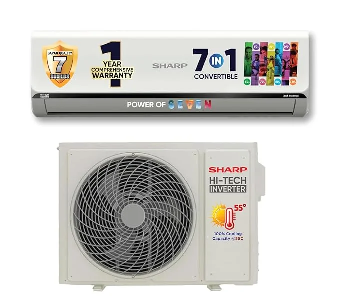 Sharp AH-SI18V5B-SC 1.5 Ton 5 Star 2025 Inverter Split AC